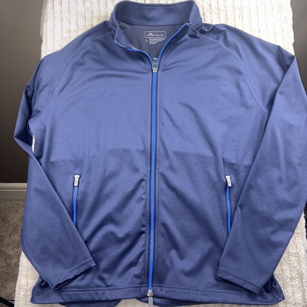 Peter Millar 2 Way Full Zip UPF 50+ Lightweight Golf Jacket Men Size Large NWOT